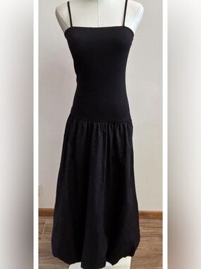 Good Luck Gem Black Bubble Hem Dress Medium